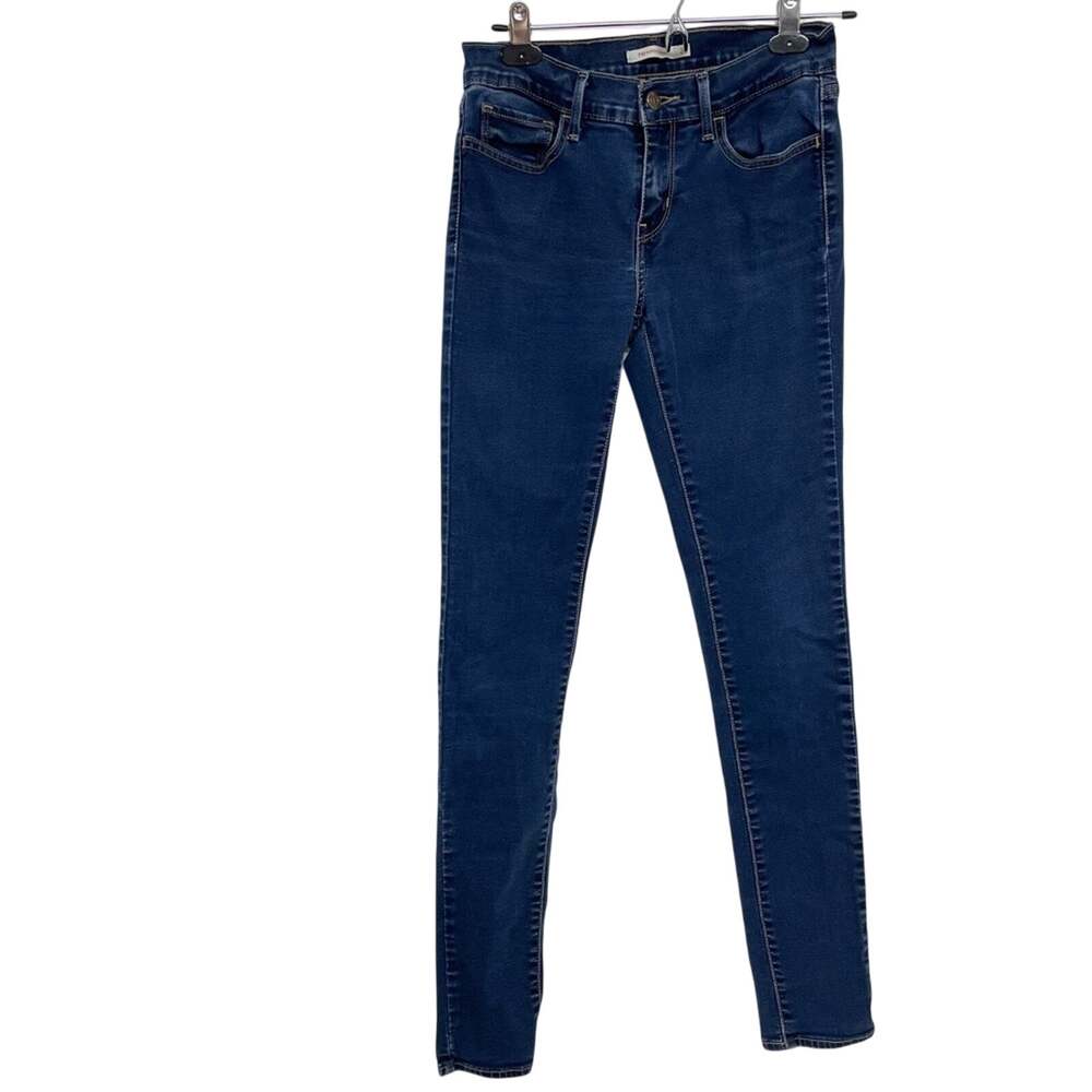 Levi’s 710 Super Skinny Dark Wash Jeans Womens 28 Mid Rise Blue Slim Stretch